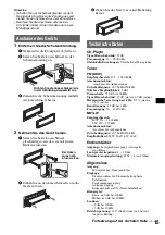 Предварительный просмотр 31 страницы Sony CDX-GT215C Operating Instructions Manual