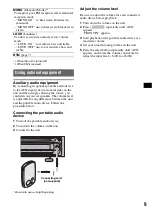 Предварительный просмотр 9 страницы Sony CDX-GT21W - 200w Cd Receiver Operating Instructions Manual