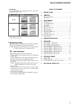 Предварительный просмотр 3 страницы Sony CDX-GT220 - Fm/am Compact Disc Player Service Manual