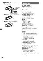 Предварительный просмотр 16 страницы Sony CDX-GT230 Operating Instructions Manual