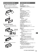 Предварительный просмотр 95 страницы Sony CDX-GT230 Operating Instructions Manual