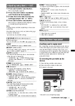 Предварительный просмотр 11 страницы Sony CDX-GT24 Operationg Instructions