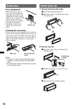 Предварительный просмотр 14 страницы Sony CDX-GT24 Operationg Instructions