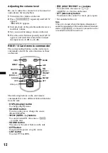 Предварительный просмотр 12 страницы Sony CDX-GT240 Operating Instructions Manual