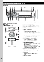 Предварительный просмотр 6 страницы Sony CDX-GT24W - Cd Receiver Mp3/wma Player Operating Instructions Manual