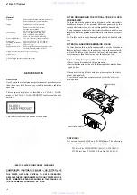 Предварительный просмотр 2 страницы Sony CDX-GT250M Service Manual