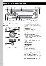 Предварительный просмотр 6 страницы Sony CDX-GT250S Operating Instructions Manual