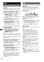 Предварительный просмотр 8 страницы Sony CDX-GT26 Operating Instructions Manual