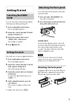 Предварительный просмотр 5 страницы Sony CDX-GT260MP Operating Instructions Manual