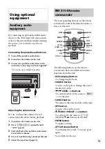 Предварительный просмотр 13 страницы Sony CDX-GT260MP Operating Instructions Manual