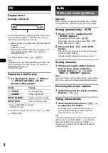 Preview for 8 page of Sony CDX-GT280 Operating Instructions Manual