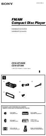 Sony CDX-GT300 Installation Manual preview