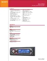 Sony CDX-GT300 Specifications preview