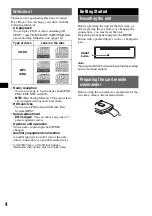 Предварительный просмотр 4 страницы Sony CDX-GT317EE Operating Instructions Manual