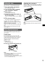 Предварительный просмотр 5 страницы Sony CDX-GT317EE Operating Instructions Manual