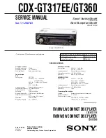 Sony CDX-GT317EE Service Manual предпросмотр