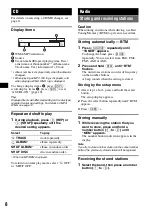 Preview for 8 page of Sony CDX-GT31W - Fm/am Compact Disc Player Operating Instructions Manual