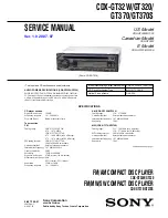 Sony CDX-GT32W - Fm/am Compact Disc Player Service Manual предпросмотр