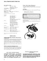 Предварительный просмотр 2 страницы Sony CDX-GT32W - Fm/am Compact Disc Player Service Manual