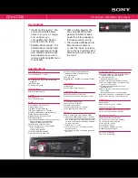 Sony CDX GT330 - Radio / CD Specifications предпросмотр