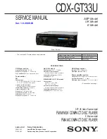 Предварительный просмотр 1 страницы Sony CDX-GT33U Service Manual