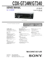 Preview for 1 page of Sony CDX-GT340 Service Manual