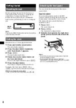 Предварительный просмотр 4 страницы Sony CDX-GT350 Operating Instructions Manual