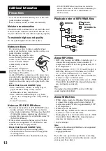 Preview for 12 page of Sony CDX-GT350MP - Fm/am Compact Disc Player Operating Instructions Manual