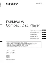 Предварительный просмотр 1 страницы Sony CDX-GT35U - Fm/am Compact Disc Player Operating Instructions Manual