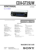 Sony CDX-GT35UW Service Manual preview