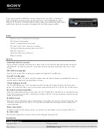 Sony CDX-GT360MP Specifications preview