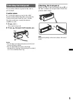 Preview for 5 page of Sony CDX-GT380 Manual