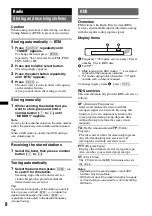 Preview for 8 page of Sony CDX-GT383A Operating Instructions Manual