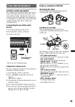 Preview for 13 page of Sony CDX-GT383A Operating Instructions Manual