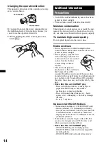 Preview for 14 page of Sony CDX-GT383A Operating Instructions Manual