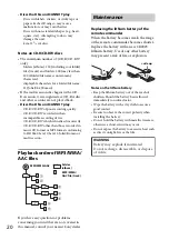 Предварительный просмотр 20 страницы Sony CDX-GT40U Operating Instructions Manual