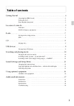 Preview for 3 page of Sony CDX-GT40UW Operating Instructions Manual