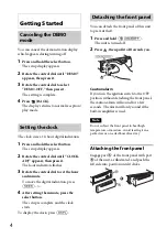 Preview for 4 page of Sony CDX-GT40UW Operating Instructions Manual