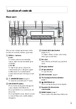 Предварительный просмотр 5 страницы Sony CDX-GT40UW Operating Instructions Manual