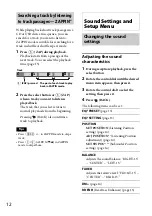 Preview for 12 page of Sony CDX-GT40UW Operating Instructions Manual