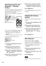 Preview for 14 page of Sony CDX-GT40UW Operating Instructions Manual