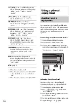 Preview for 16 page of Sony CDX-GT40UW Operating Instructions Manual