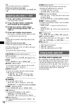 Preview for 12 page of Sony CDX-GT410U - Fm/am Compact Disk Player Operating Instructions Manual