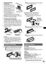 Preview for 39 page of Sony CDX-GT410U - Fm/am Compact Disk Player Operating Instructions Manual