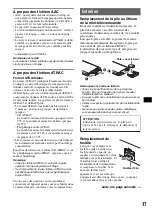 Preview for 59 page of Sony CDX-GT410U - Fm/am Compact Disk Player Operating Instructions Manual