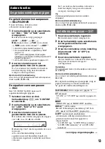 Preview for 99 page of Sony CDX-GT410U - Fm/am Compact Disk Player Operating Instructions Manual