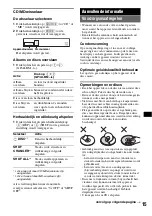 Preview for 101 page of Sony CDX-GT410U - Fm/am Compact Disk Player Operating Instructions Manual