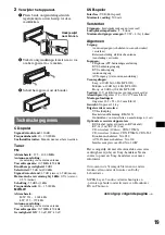 Preview for 105 page of Sony CDX-GT410U - Fm/am Compact Disk Player Operating Instructions Manual