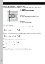 Preview for 8 page of Sony CDX GT420U - Radio / CD Operating Instructions Manual