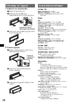 Preview for 36 page of Sony CDX GT420U - Radio / CD Operating Instructions Manual